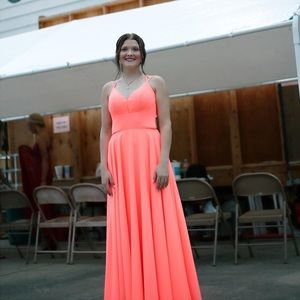 Orange prom/pageant dress